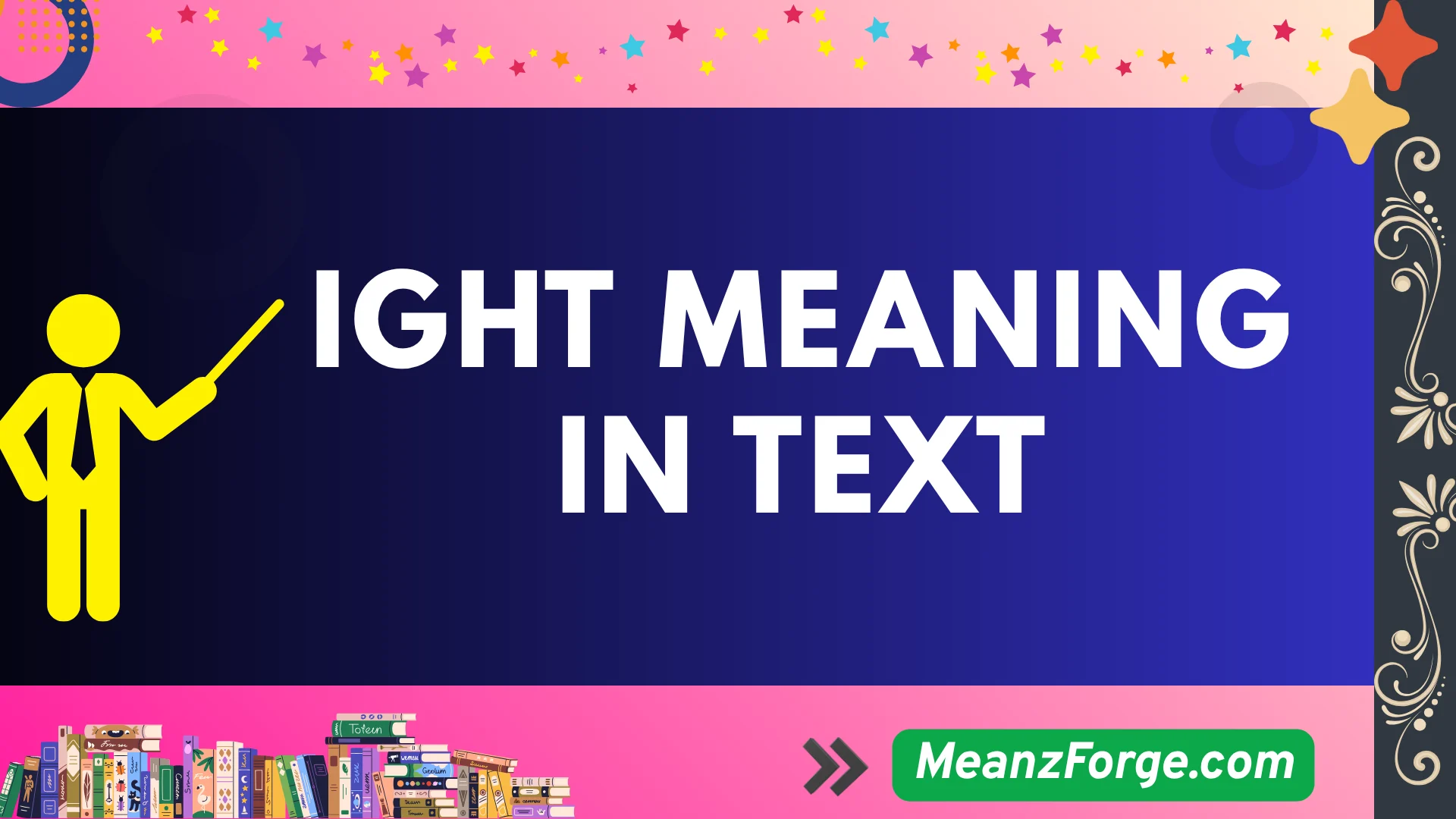 ight meaning in text