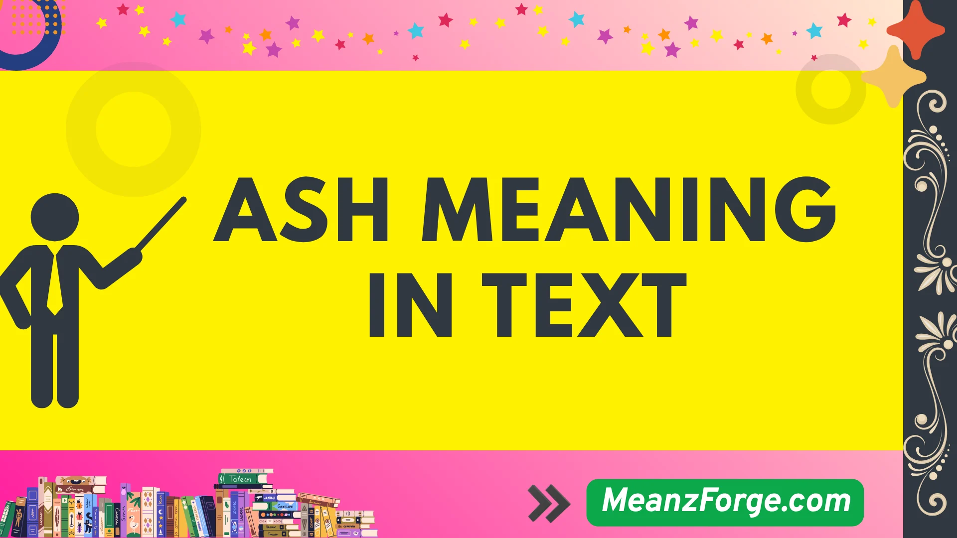 ash meaning in text