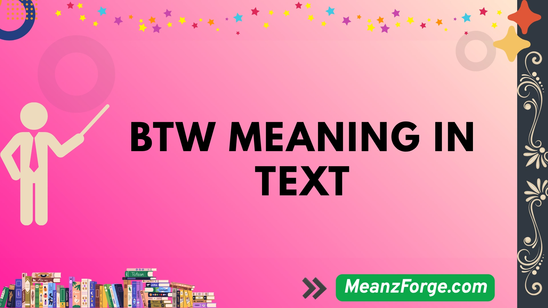 btw meaning in text