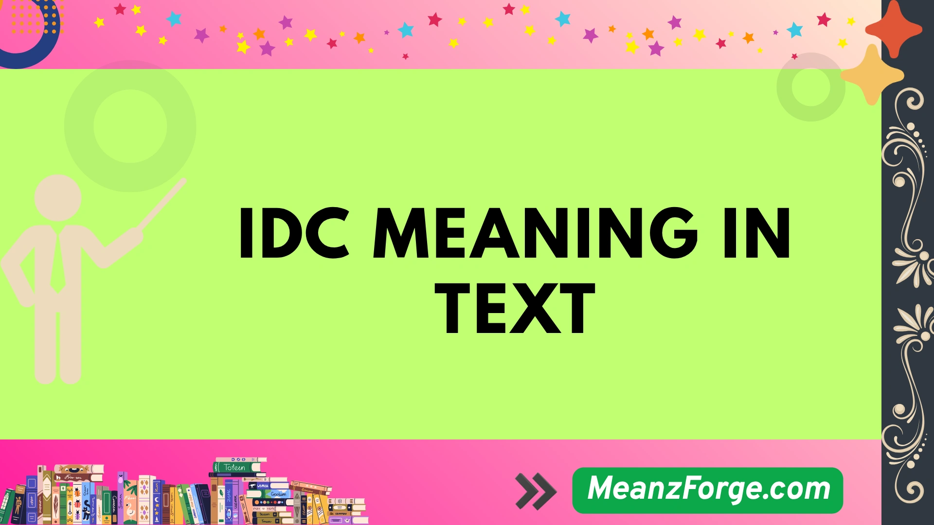 idc meaning in text