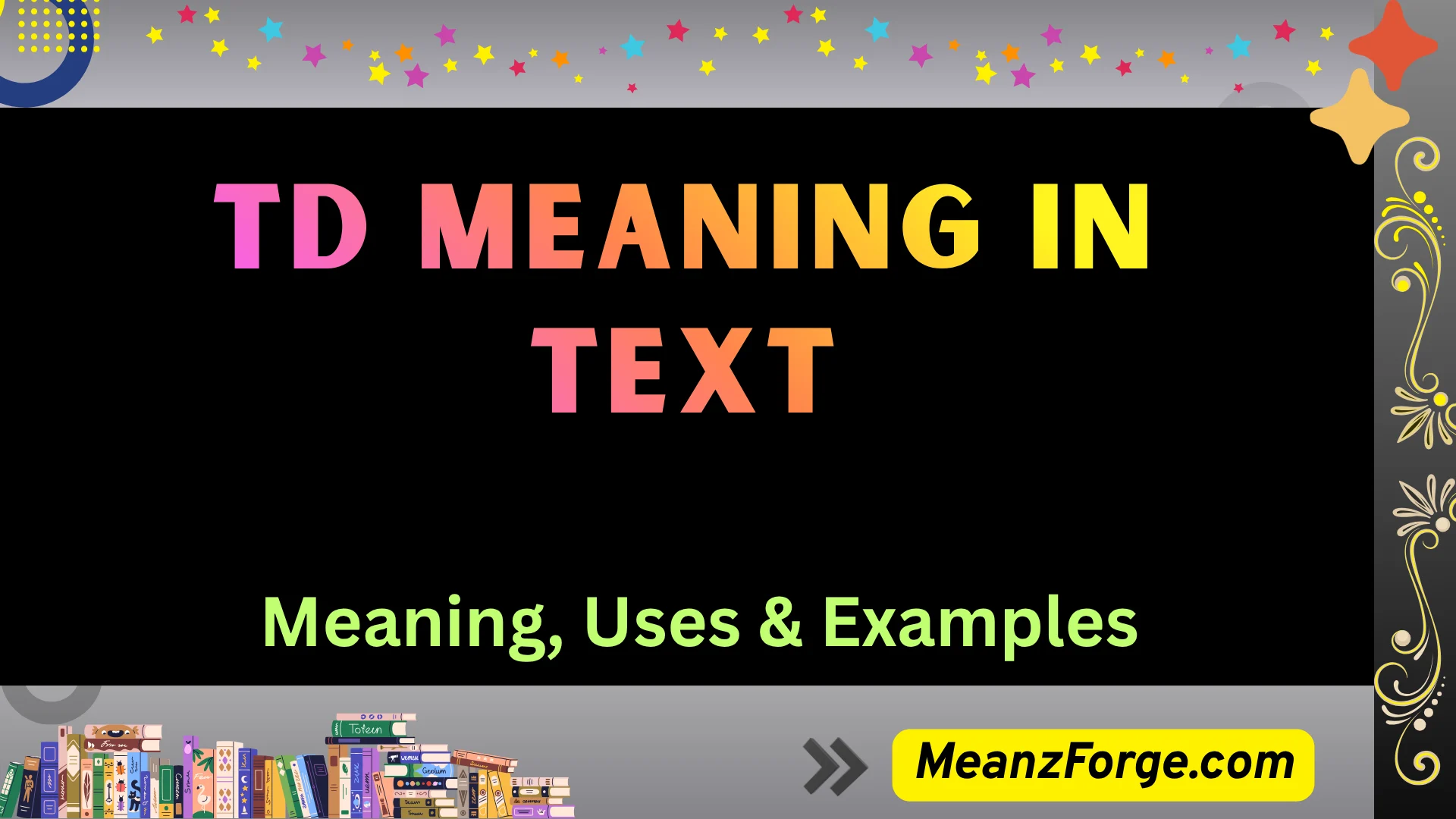 td meaning in text