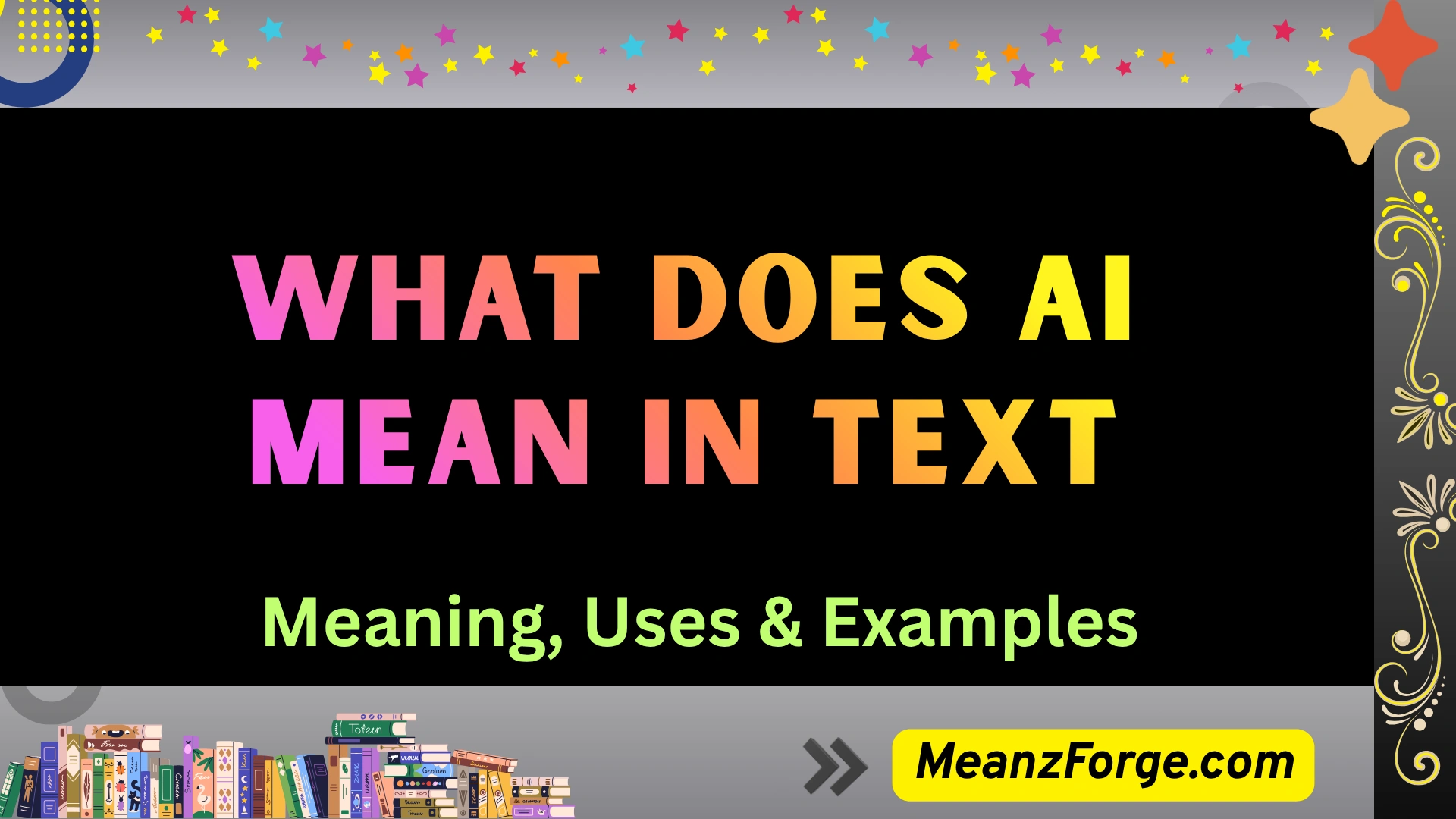 what does ai mean in text