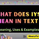 what does iys mean in text