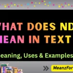 what does nd mean in text