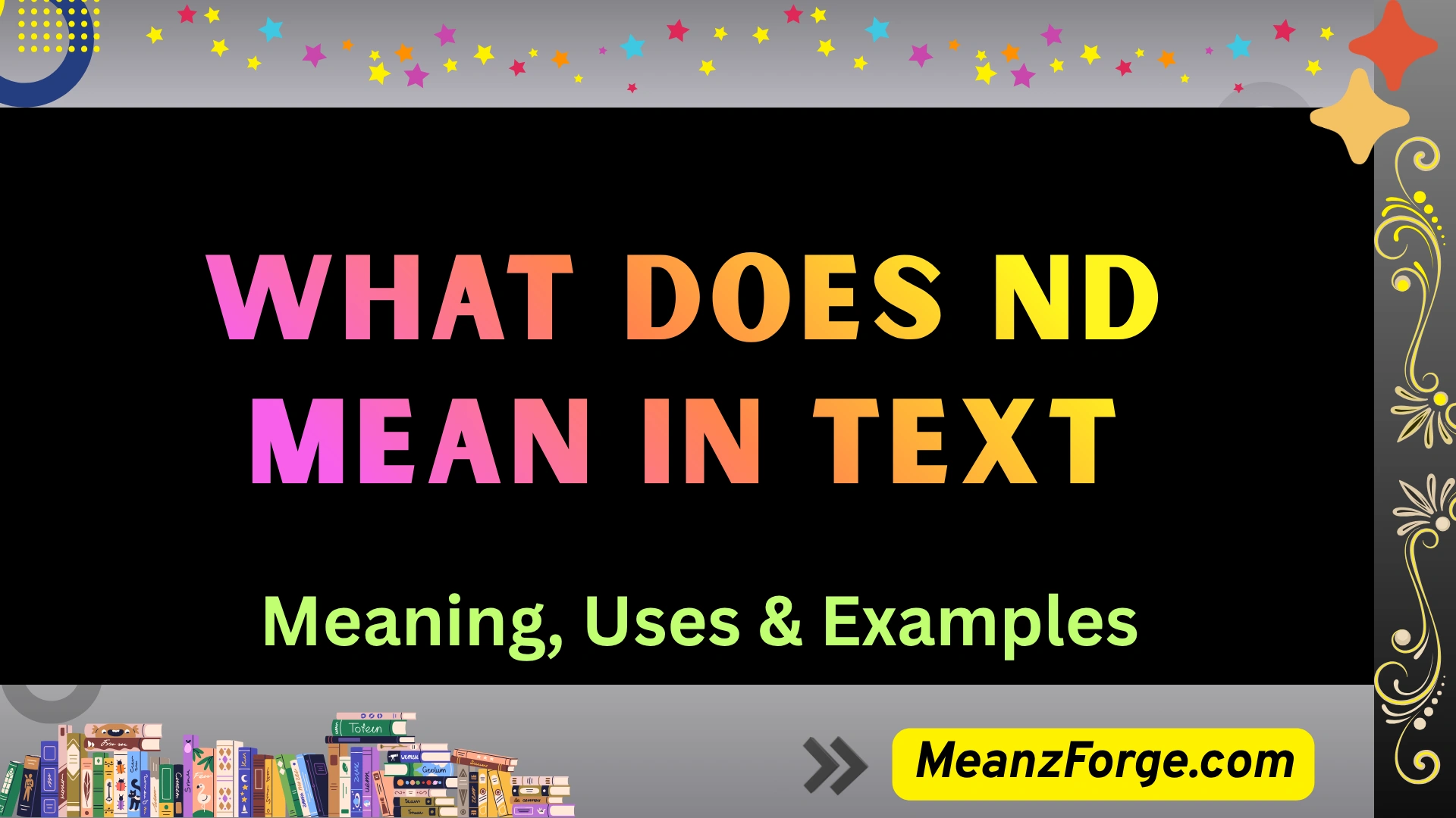 what does nd mean in text