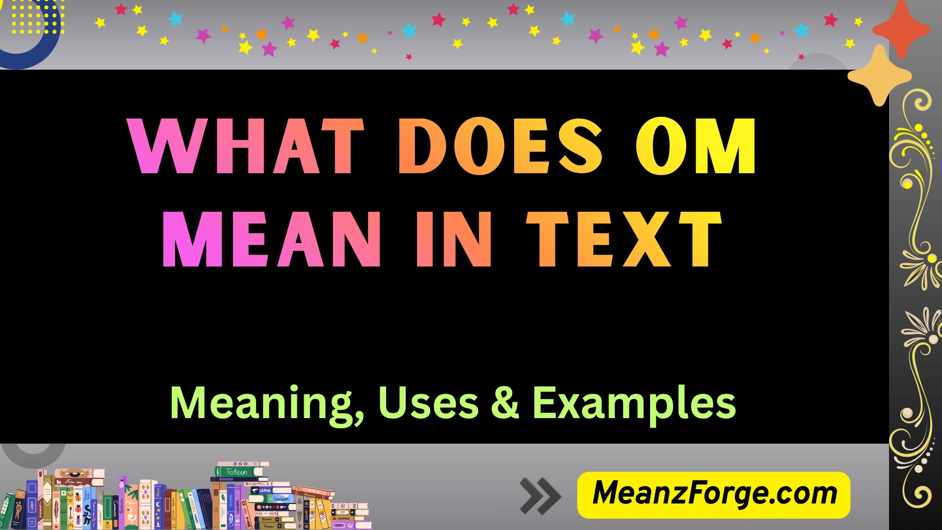 what does om mean in text