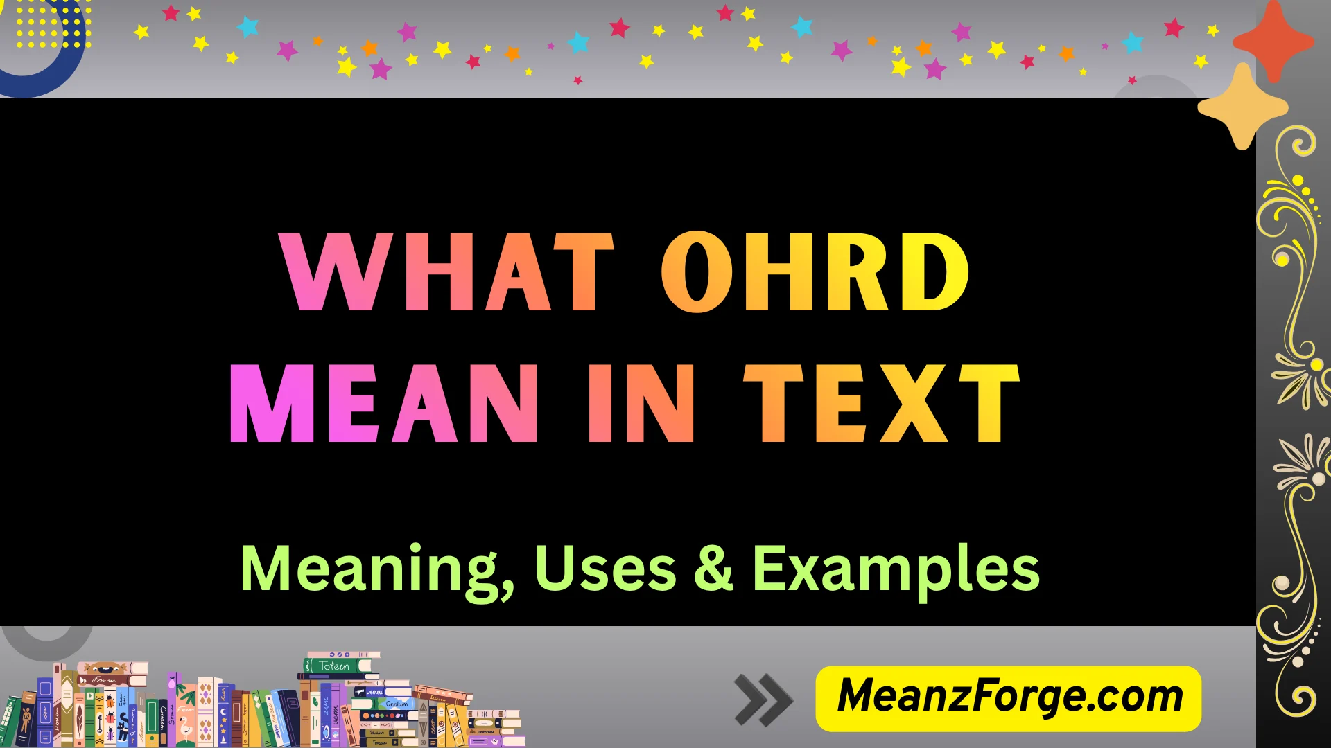 what ohrd mean in text