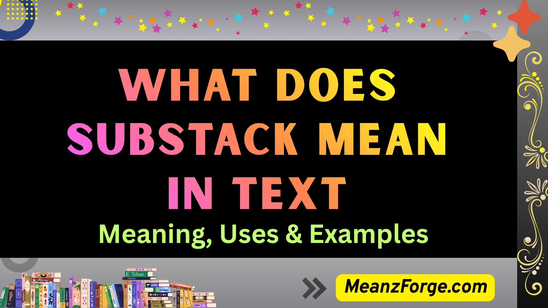 what does substack mean in text